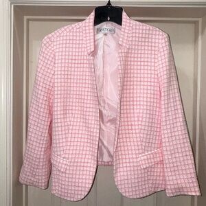Kasper Pink and White Tweed Blazer